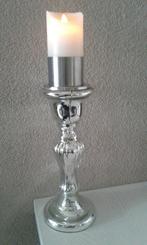 Riviera Masion Candle Holder Kandelaar zilver glas, Ophalen of Verzenden, Nieuw, Overige materialen, 25 tot 50 cm