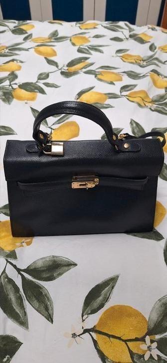 Italiaanse lederen Vintage designtas Kelly bag, Sieraden, Tassen en Uiterlijk, Tassen | Damestassen, Zo goed als nieuw, Handtas