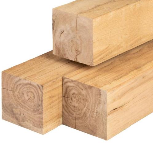 Eiken paal 15,0 x 15,0 x 250 cm ongedroogd, fijn bezaagd, Tuin en Terras, Palen, Balken en Planken, Nieuw, Palen, 250 cm of meer