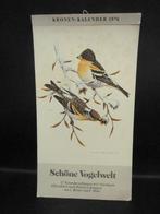 Vintage kalender 1976 Vogelwereld 50 jaar oud, Ophalen of Verzenden