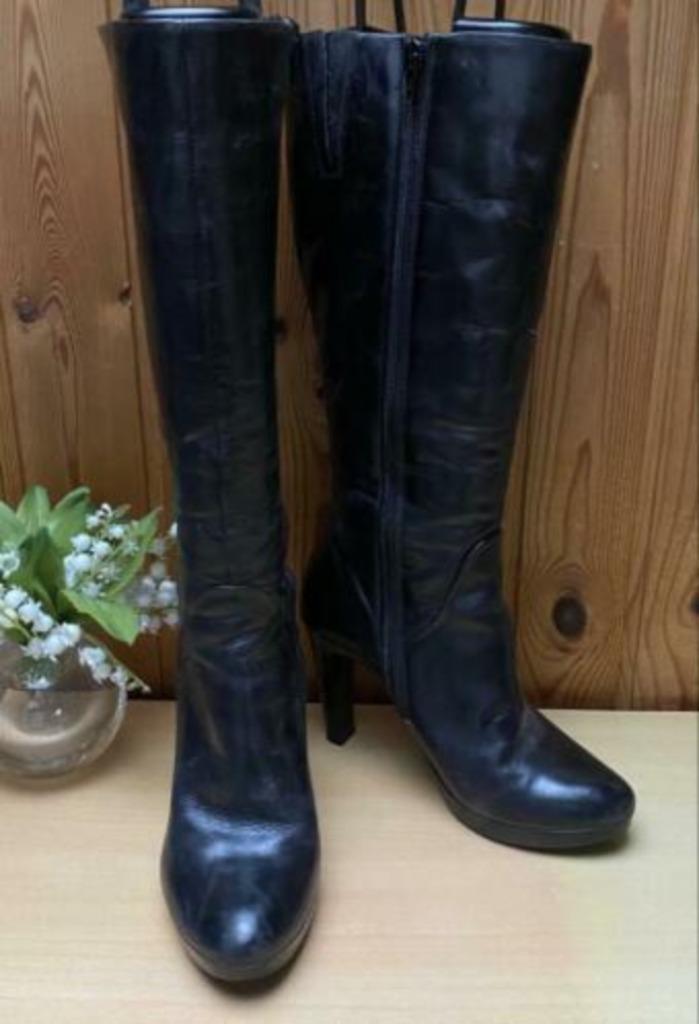 YKX&Co zwarte laarzen maat 37 [DM], Kleding | Dames, Schoenen, Zo goed als nieuw, Hoge laarzen, Zwart, Ophalen of Verzenden