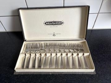 Vintage gebaksvorkjes Sola Massief beschikbaar voor biedingen