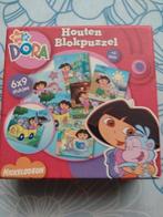 Dora blok puzzel van hout., Ophalen of Verzenden, Minder dan 10 stukjes, Zo goed als nieuw, Van hout