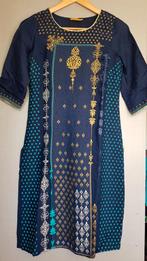 Blauwe Indiase Tuniek/Kurti - Vintage Print - Maat S, Blauw, Ophalen of Verzenden, Zo goed als nieuw, Maat 36 (S)