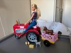 Barbie met tractor en dieren, Kinderen en Baby's, Speelgoed | Poppen, Ophalen of Verzenden, Zo goed als nieuw, Barbie