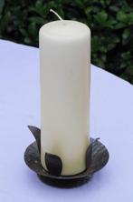 Grote oude kaars met bijpassende standaard 1980, Ophalen of Verzenden