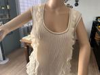 Beige Top met Ruches - Maat M Zara, Maat 38/40 (M), Beige, Ophalen of Verzenden, Zo goed als nieuw
