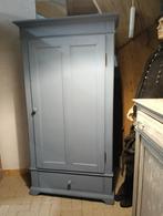 Fraaie oude antieke brocante kast met planken en hangstang, Gebruikt, 50 tot 70 cm, 105 cm of meer, Ophalen of Verzenden
