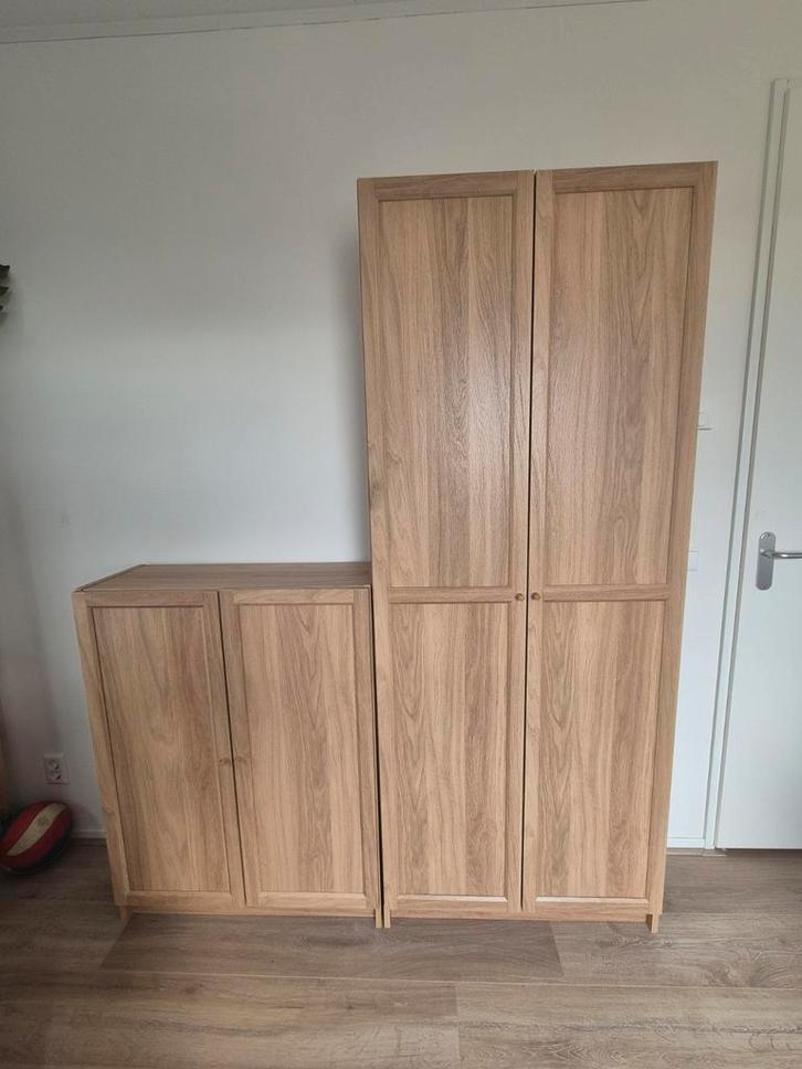 Niet gebruikte(!) Billy kast /Oxberg deuren. 106 x 28 x 80, Huis en Inrichting, Kasten | Wandmeubels, Zo goed als nieuw, 100 tot 150 cm
