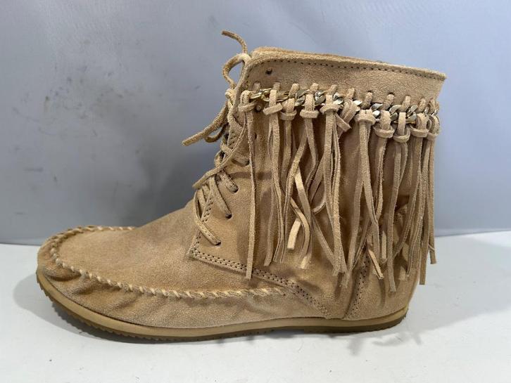 H&M, maat 40, leren laarsjes in Ibiza style, Kleding | Dames, Schoenen, Nieuw, Lage of Enkellaarzen, Bruin, Verzenden