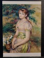 Kunst Renoir Jong meisje met bloemenkorf, Verzamelen, Verzenden, 1980 tot heden, Ongelopen, Overige thema's