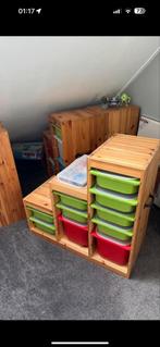 IKEA Trofast kast hout incl. bakken mét deksels, Kinderen en Baby's, Kinderkamer | Commodes en Kasten, Ophalen, Gebruikt, Kast