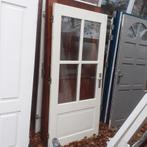 deur hardhouten buitendeur 92,5 x 201,5cm dubbelglas, Doe-het-zelf en Verbouw, Deuren en Horren, Ophalen, Gebruikt, Buitendeur