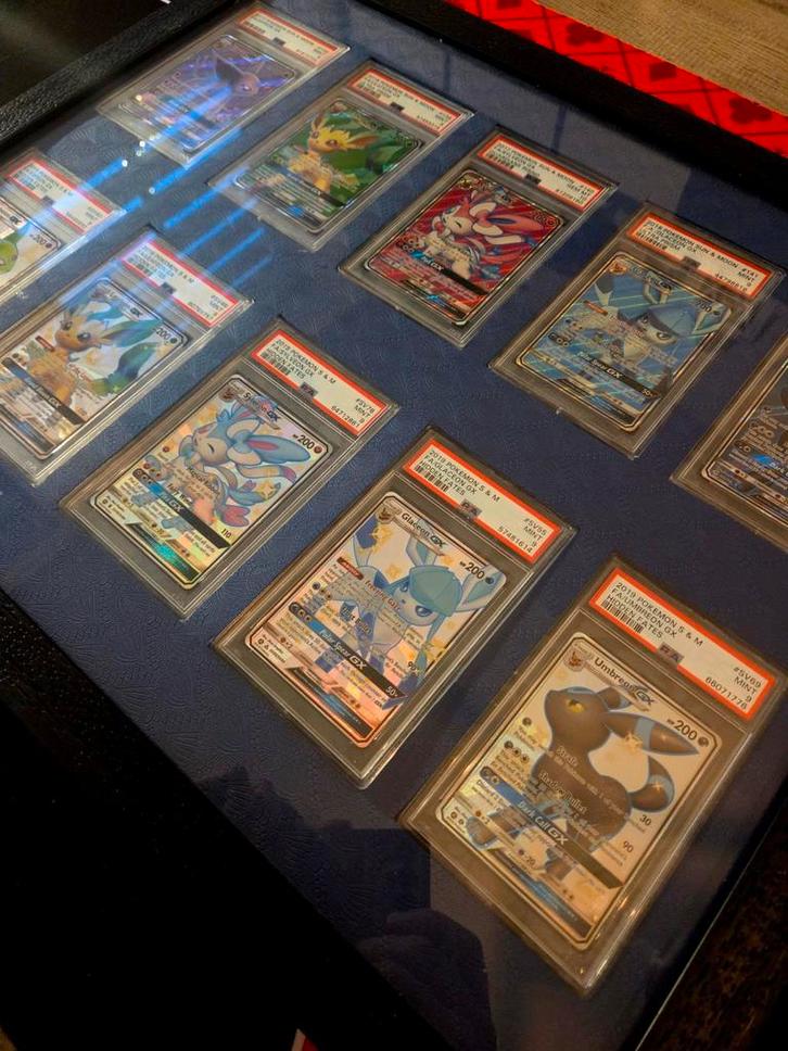 Eeveelution GX set PSA wall piece., Hobby en Vrije tijd, Verzamelkaartspellen | Pokémon, Zo goed als nieuw, Meerdere kaarten, Foil