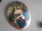 Vintage ovaal bol schilderij, Ophalen of Verzenden