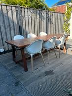 6x tuinstoel - kuipstoel wit kunstof, Ophalen, Zo goed als nieuw, Kunststof