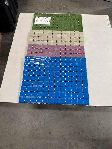 Mozaïek Tegels - Diverse Kleuren afmeting 46cm x 31cm. beschikbaar voor biedingen