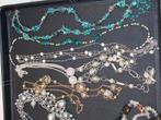23 vintage kettingen kralen stenen gitten, Sieraden, Tassen en Uiterlijk, Kettingen, Ophalen, Gebruikt, Overige materialen