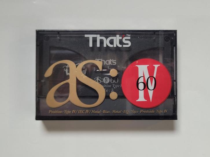 That’s AS:IV 60 Metal cassettebandje – nieuw in verpakking, Cd's en Dvd's, Cassettebandjes, Nieuw in verpakking, Onbespeeld, Overige genres