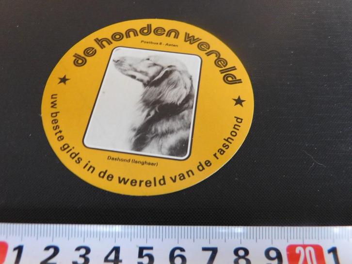 sticker Asten de hondenwereld Dashond ( langhaar), Hobby en Vrije tijd, Stickers en Plaatjes, Zo goed als nieuw, Sticker, Ophalen