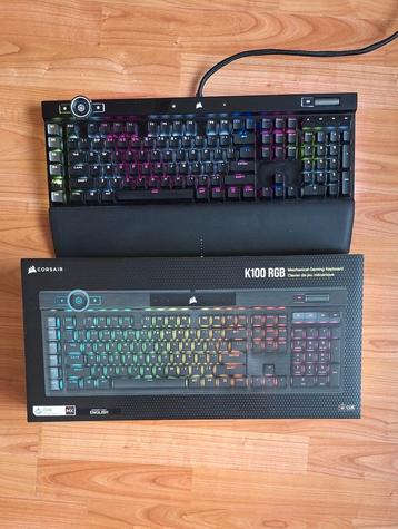 Corsair K100 RGB Mechanisch Toetsenbord Cherry MX Silver beschikbaar voor biedingen