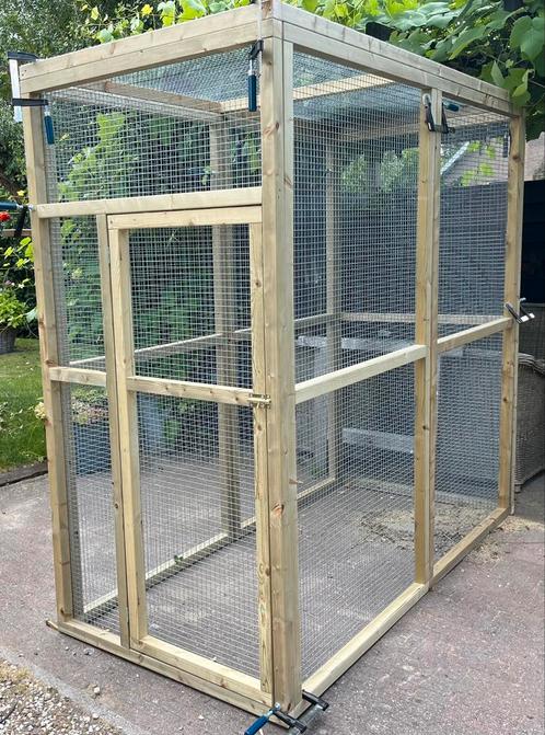 Volière, kattenren, kippenren, konijnenren, nieuw, Dieren en Toebehoren, Vogels | Hokken en Kooien, Nieuw, Volière, Hout, Ophalen of Verzenden