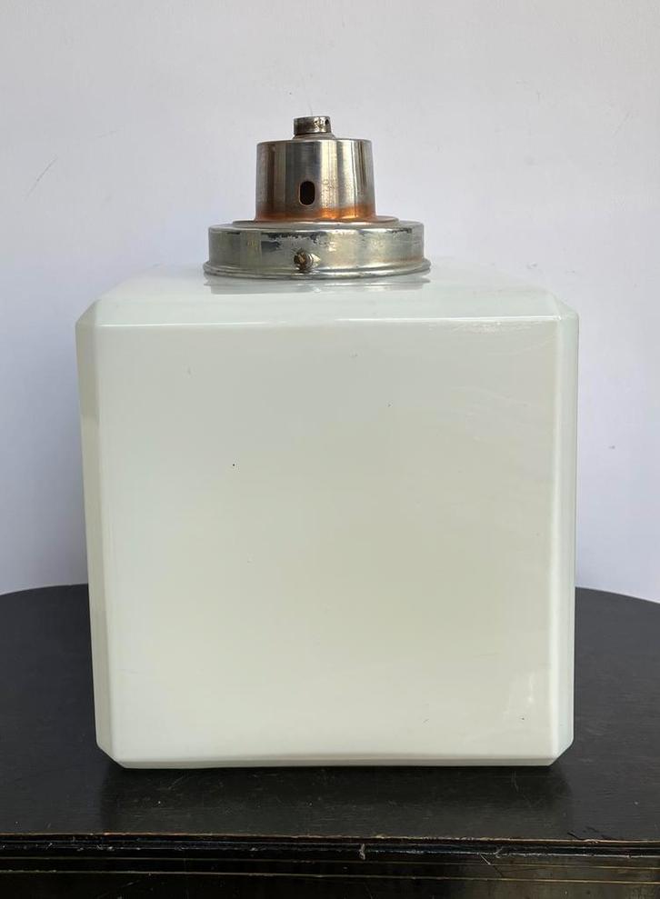 Walter Kostka Cube Ceiling Light GISO Gispen Bauhaus 1920s, Huis en Inrichting, Lampen | Hanglampen, Gebruikt, Minder dan 50 cm