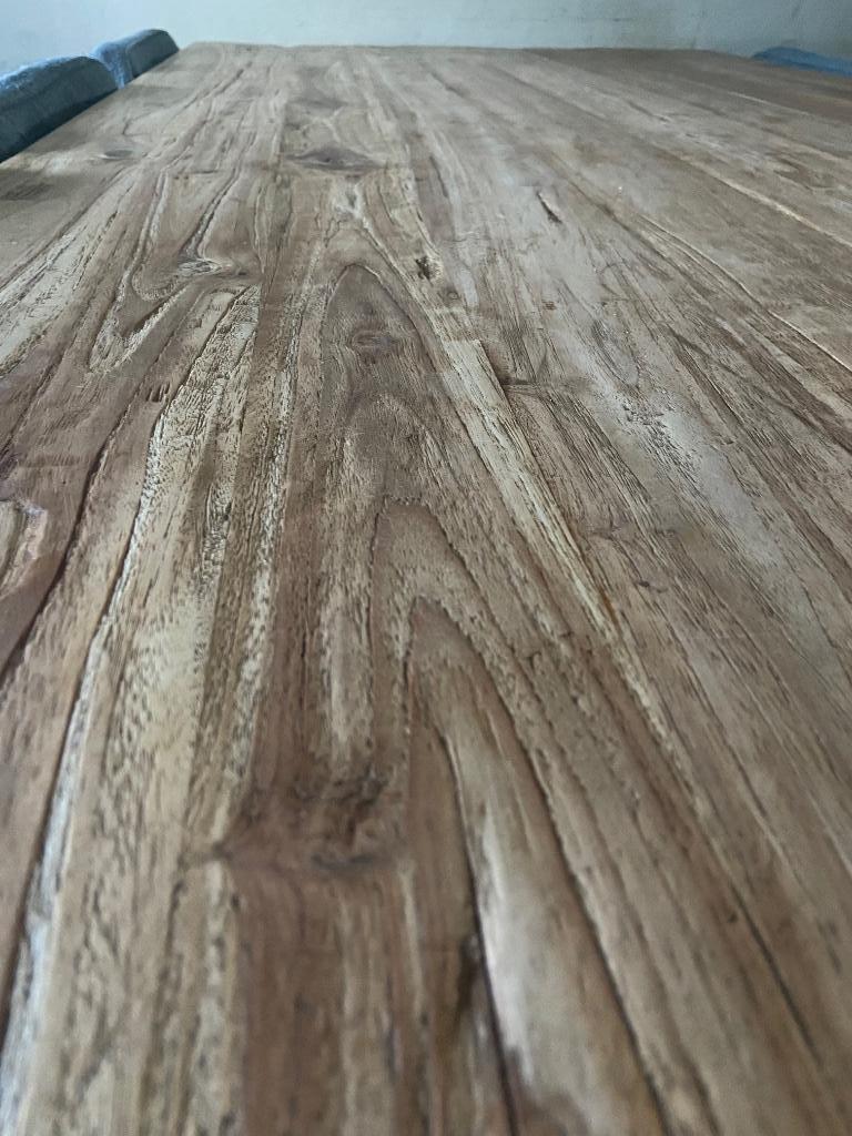 Eettafel/kantoortafel, Huis en Inrichting, Tafels | Eettafels, Ophalen, 100 tot 150 cm, Teakhout, 200 cm of meer