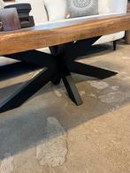 Magazijn leegverkoop salontafel boomstam mangohout metal zw, Nieuw, Ophalen of Verzenden, Info@wkhome.nl, Argonweg 20 Amersfoort