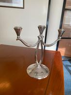 Verzilverde Kandelaar - 3 Armen, Antiek en Kunst, Ophalen, Zilver