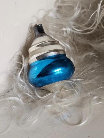 Oude Antieke AJEKO kerstbal / Tol Lampion blauw .20 beschikbaar voor biedingen