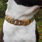Stoere Maffia Chains gouden honden halsband ketting riem, Dieren en Toebehoren, Ophalen of Verzenden, Zo goed als nieuw