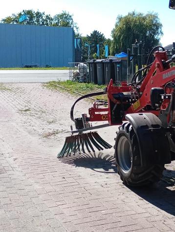 Milieuvriendelijk onkruid verwijderen met onkruidborstel beschikbaar voor biedingen