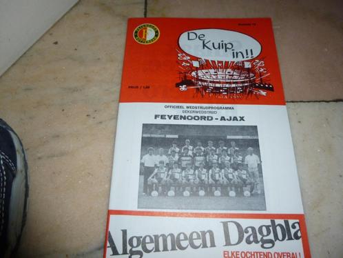 programma boekjes Feyenoord-Ajax uit en thuis, Verzamelen, Sportartikelen en Voetbal, Zo goed als nieuw, Feyenoord, Verzenden