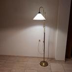Vloerlamp met glazen kap 180cm hoog, doorsnede kap 34cm, Huis en Inrichting, Lampen | Vloerlampen, Ophalen, Zo goed als nieuw