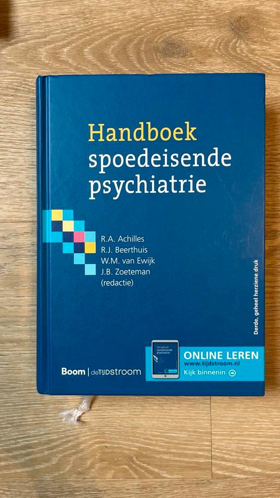 Handboek Spoedeisende Psychiatrie, Boeken, Studieboeken en Cursussen, Zo goed als nieuw, HBO, Gamma, Ophalen of Verzenden