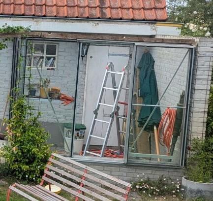 Tuinkas , kas, glazen wanden aluminium frame, Tuin en Terras, Overkappingen, Gebruikt, Ophalen