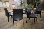 6 vintage eetkamerstoelen/ armstoelen/ vergaderstoelen 1960s, Huis en Inrichting, Stoelen, Gebruikt, Zwart, Vijf, Zes of meer stoelen