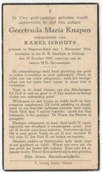 Geertruda Knapen 1916 Someren-Eind + 1945 Geldrop, 28 jaar, Verzenden