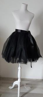 Nieuw zwarte petticoat / tule / tutu, 6 lagen + onderrok, Nieuw, Knielengte, Ophalen of Verzenden, Zwart