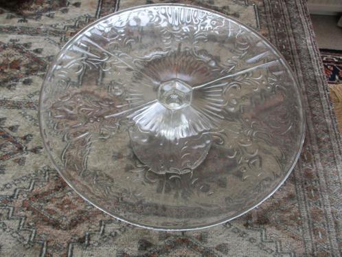 etagaire groot van glas diameter 33 cm zware kwaliteit, Huis en Inrichting, Woonaccessoires | Etagères, Nieuw, Ophalen of Verzenden