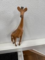 Houten Giraffe Beeld - Handgesneden Decoratie Afrikaanse Kun, Ophalen of Verzenden