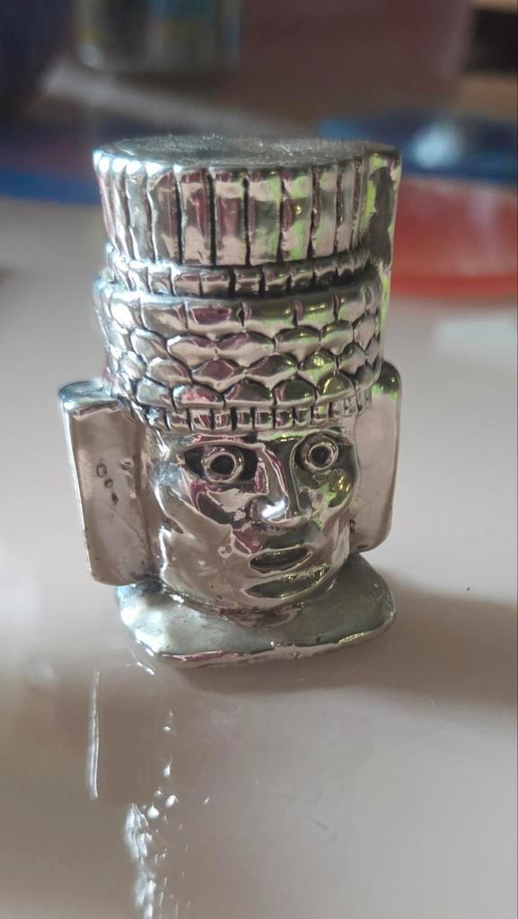 Verzilverd Maya/Olmeken Beeldjes - Mexico, Antiek en Kunst, Kunst | Niet-Westerse kunst, Ophalen of Verzenden