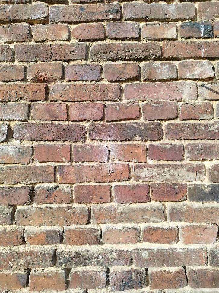 Oude Veldbrandstenen - 1500m2, Doe-het-zelf en Verbouw, Metselstenen, Gebruikt, Bakstenen, Ophalen