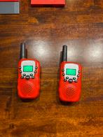Set van 2 Rode Walkie Talkies, Minder dan 2 km, Ophalen of Verzenden, Zo goed als nieuw, Portofoon of Walkie-talkie