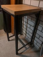 Stevige Houten Statafel TEAB, Ophalen, Gebruikt, Vierkant, Minder dan 50 cm