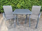 Tuinset met 2 stoelen, Kunststof, Zo goed als nieuw, Tuinset, Eettafel