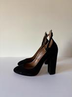 Aquazzura suède hakken 37 – zwart – blokhak & bandje, Verzenden, Gedragen, Zwart