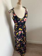 King Louie maat L blauwe maxi bloemen jurk 437, Blauw, Maat 42/44 (L), Ophalen of Verzenden, Zo goed als nieuw
