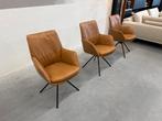 6 Nieuw De Toekomst Rhode draai eetkamerstoelen leer stoel, Bruin, Nieuw, Leer, De Toekomst